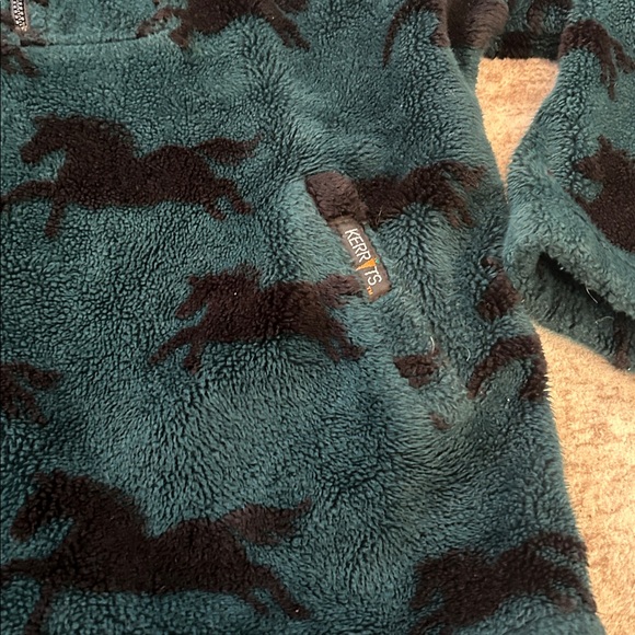 Kerrits On Course Quarter Zip Fleece Equestrian Teal and Black medium - Picture 3 of 8
